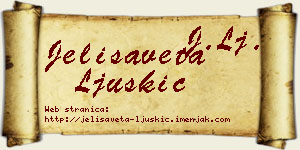 Jelisaveta Ljuškić vizit kartica